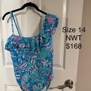 Floral One-Shoulder Swimsuit